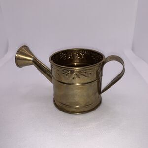 Vintage 1990s Solid Brass Mini Water Can by Hosley 2.5"H x2.5"D x5.25"W